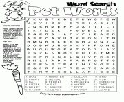 word session pet words activity sheet